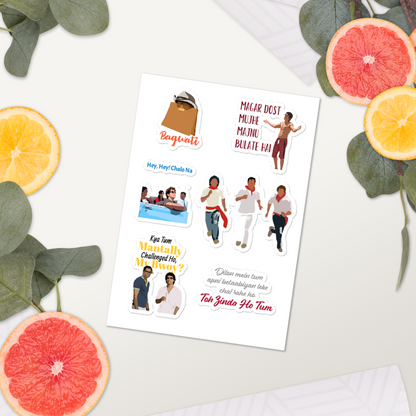 Zindagi Na Milegi Dobara Stickers – Adventure, Friendship & Glossy Vibes