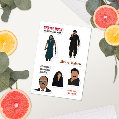 Dhurandhar Art Stickers – Glossy, Bold & Timeless