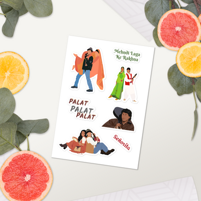 Dilwale Dulhania Le Jayenge Stickers – Glossy, Nostalgic & Full of Heart
