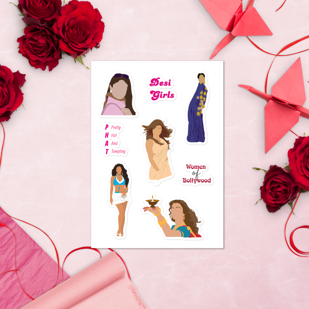 Women of Bollywood Sticker Pack – Iconic Heroines in Glossy Style