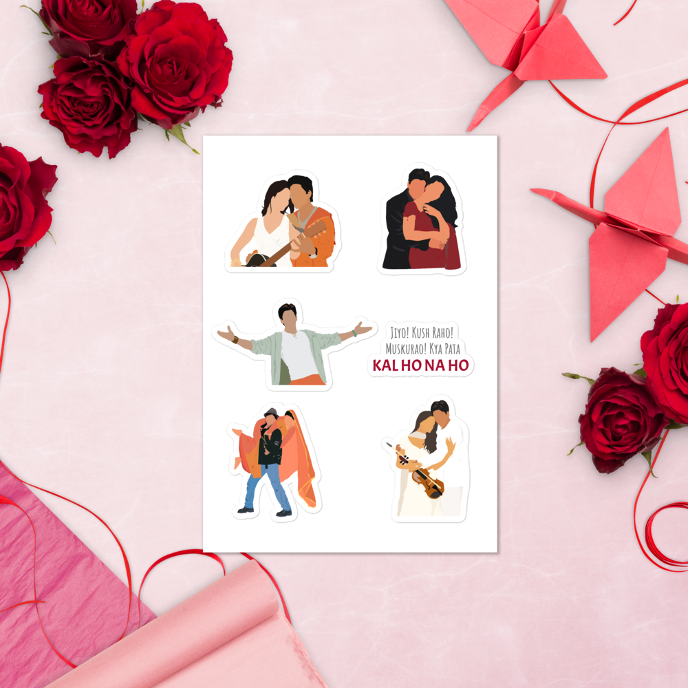 SRK Romantic Moments Sticker Pack – Bollywood Romance Edition