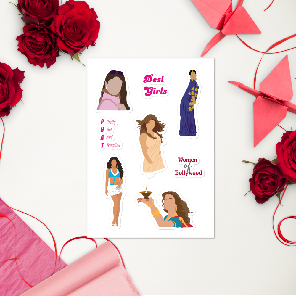 Women of Bollywood Sticker Pack – Iconic Heroines in Glossy Style