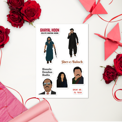 Dhurandhar Art Stickers – Glossy, Bold & Timeless