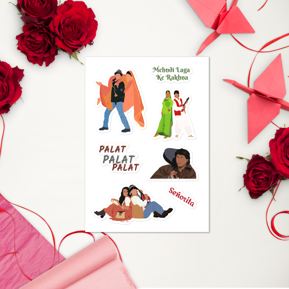 Dilwale Dulhania Le Jayenge Stickers – Glossy, Nostalgic & Full of Heart